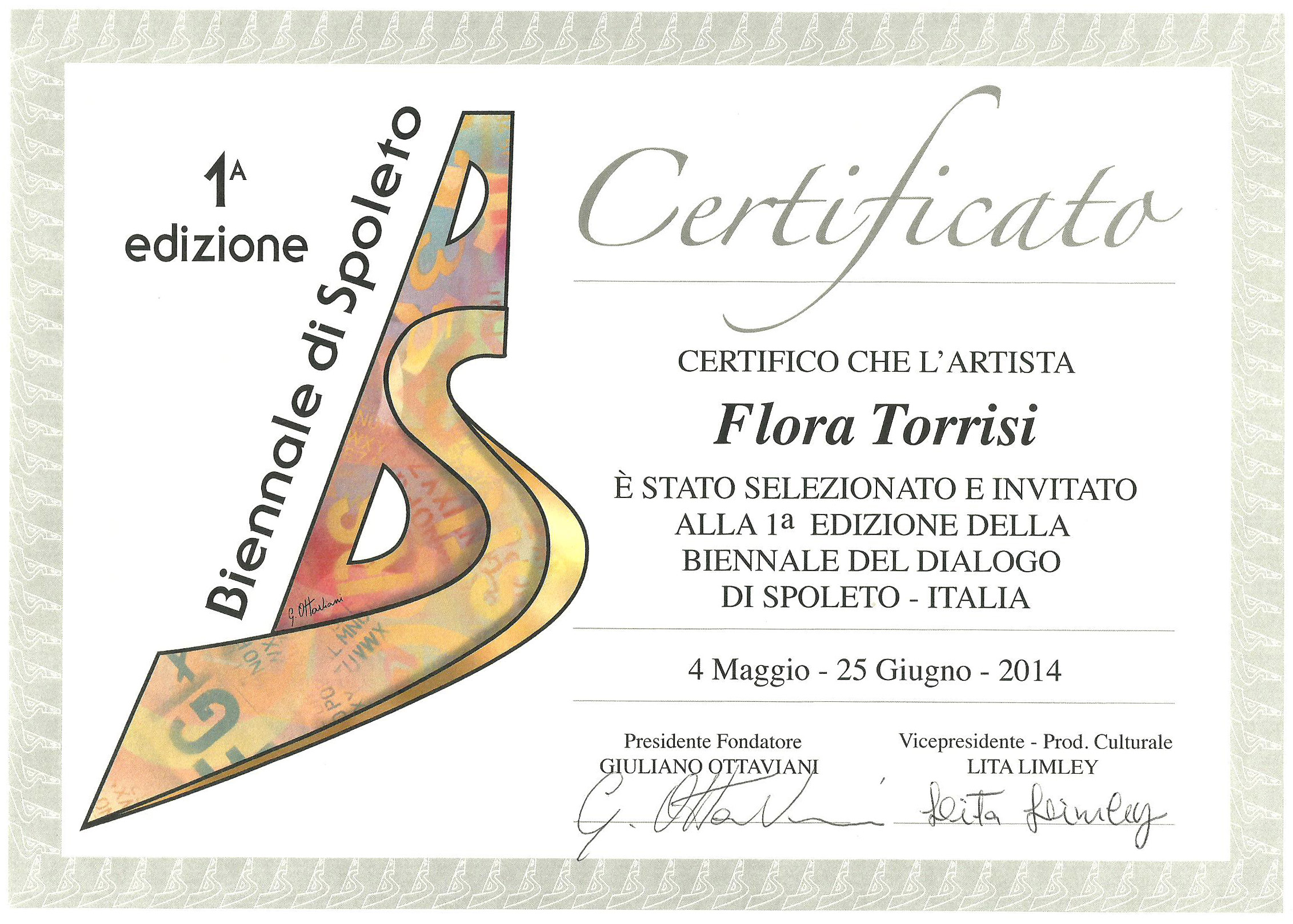 Certificato Biennale Spoleto